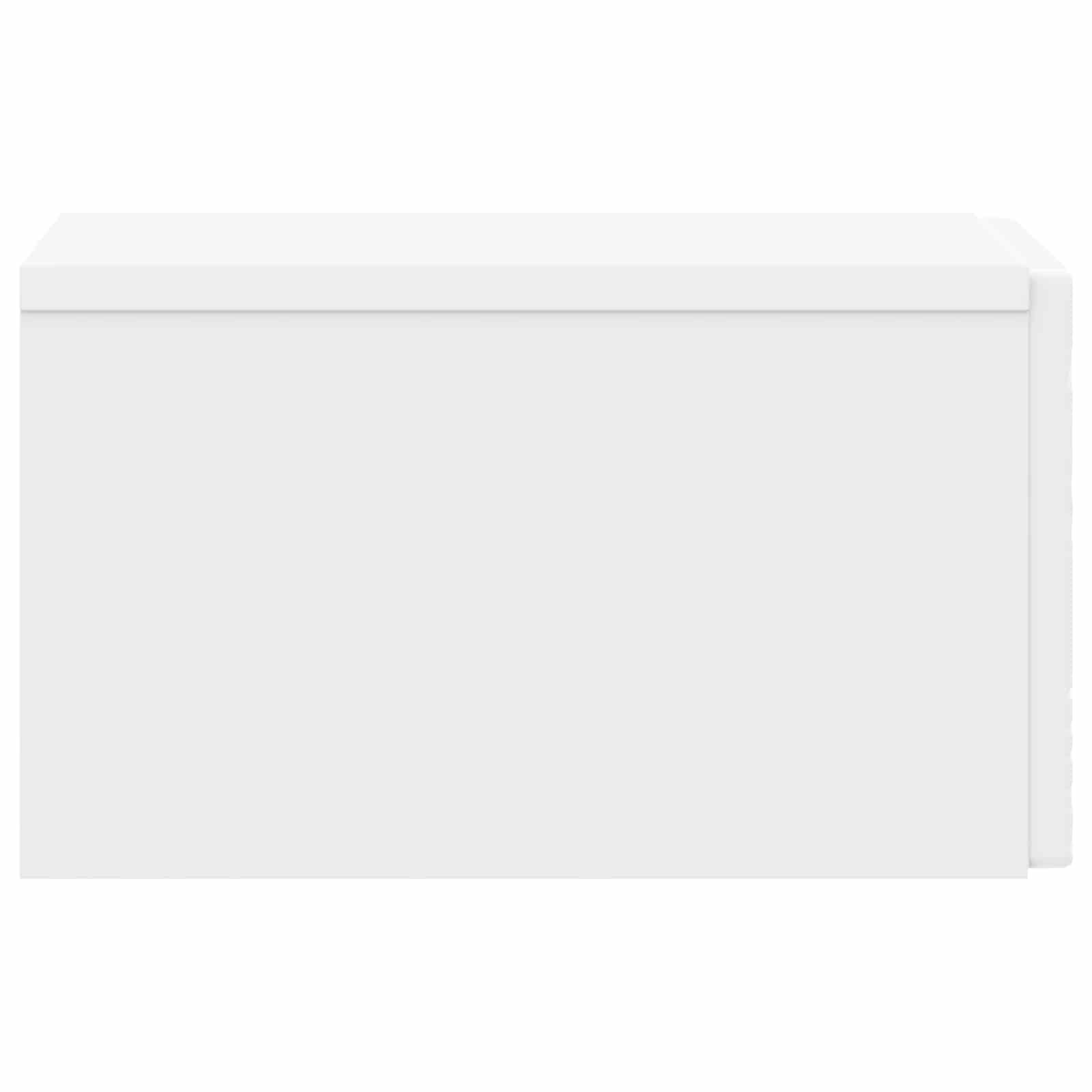 vidaXL Wandmontage Zijtafel Wit 34,5 x 33 x 20 cm Bewerkt hout