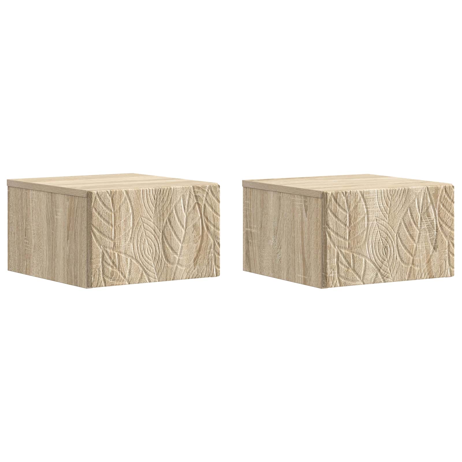 vidaXL Wandmontage Zijtafel Wit 34,5 x 33 x 20 cm Bewerkt hout