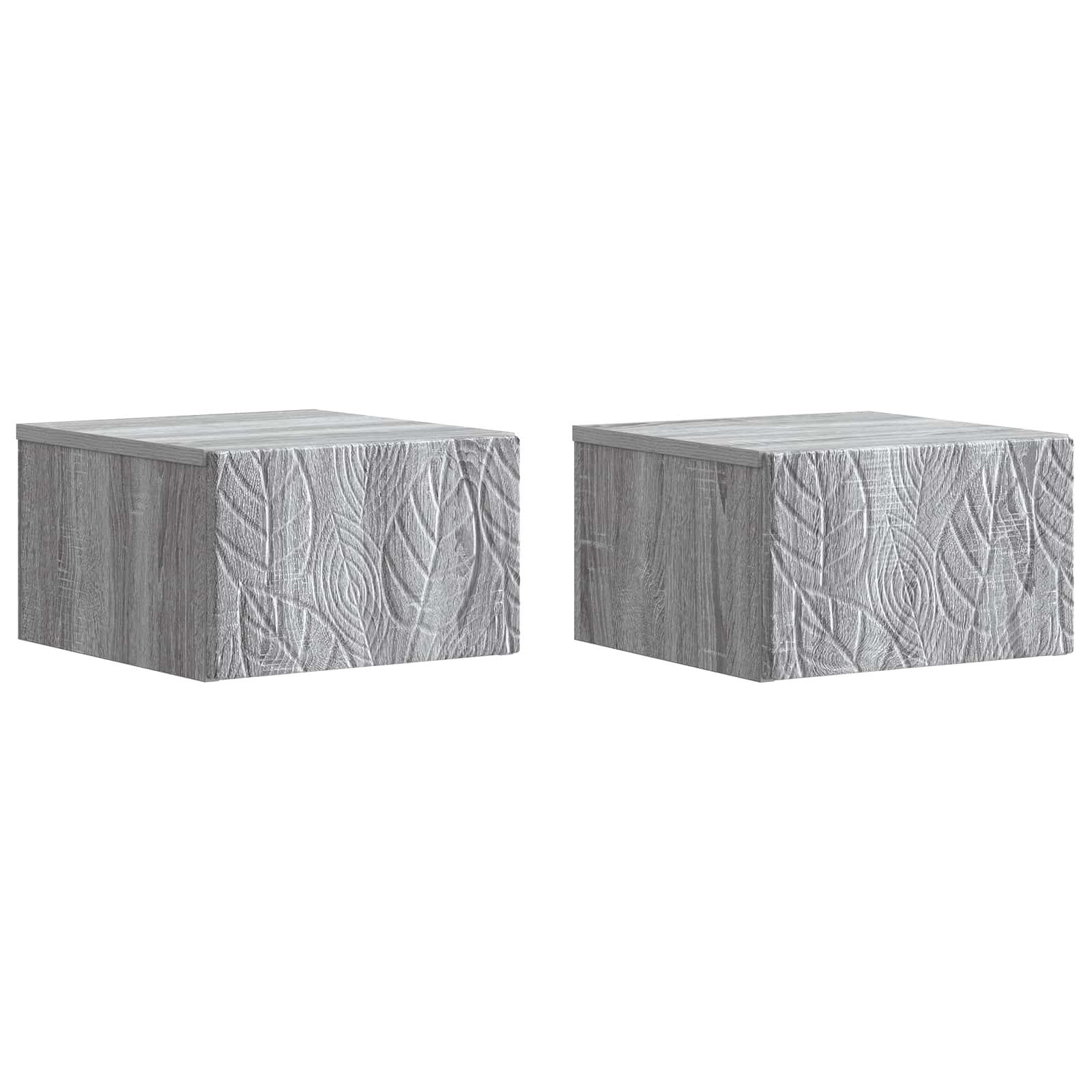 vidaXL Wandmontage Zijtafel Wit 34,5 x 33 x 20 cm Bewerkt hout