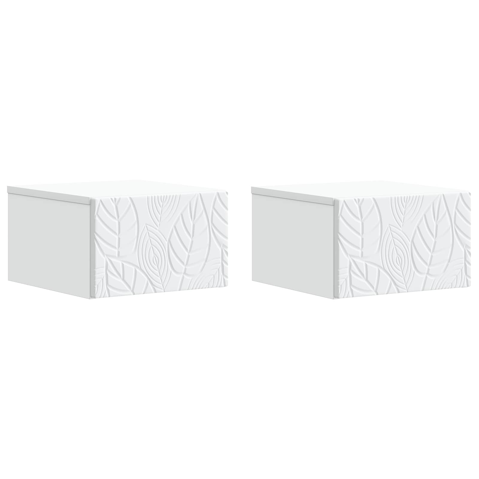 vidaXL Wandbeugel Bedkast Wit 49 x 34,5 x 20 cm Bewerkt hout