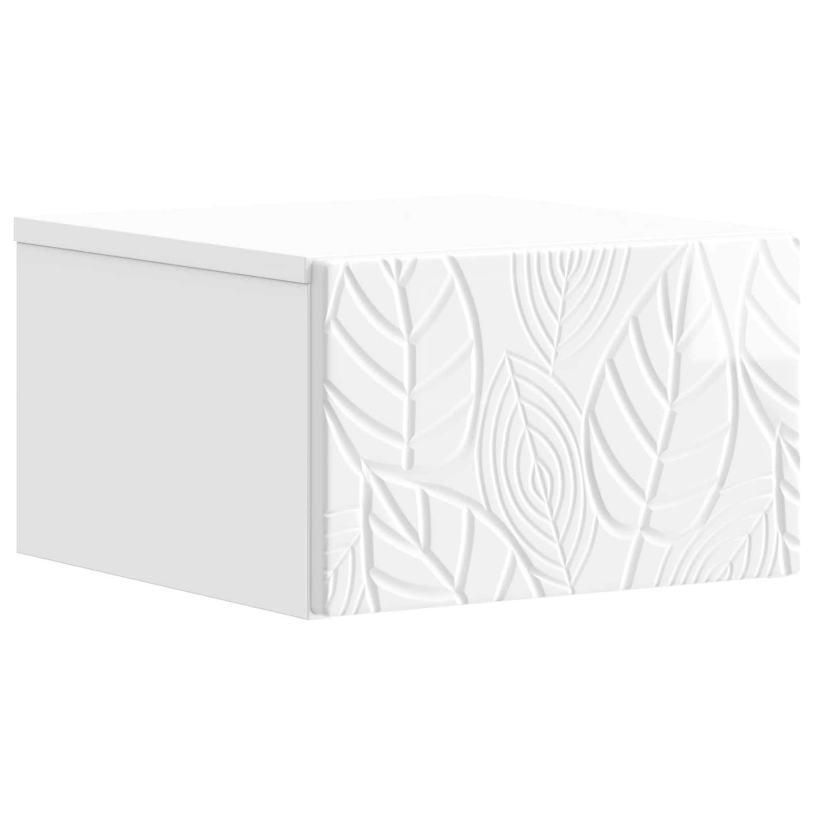 vidaXL Wandbeugel Bedkast Wit 49 x 34,5 x 20 cm Bewerkt hout