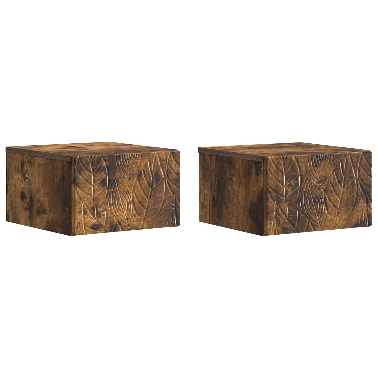 vidaXL Wandbeugel Bedkast Wit 49 x 34,5 x 20 cm Bewerkt hout