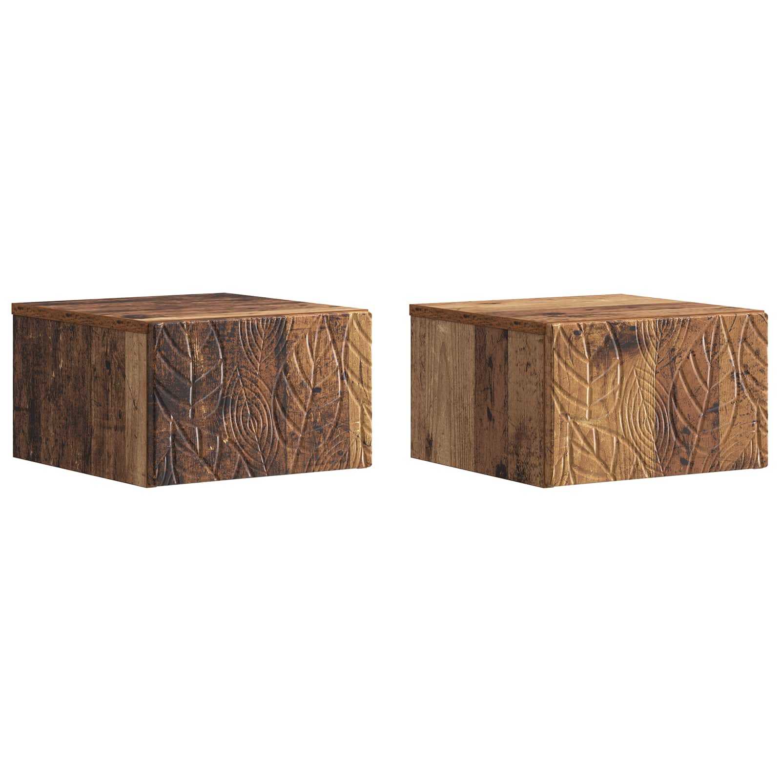 vidaXL Wandbeugel Bedkast Wit 49 x 34,5 x 20 cm Bewerkt hout