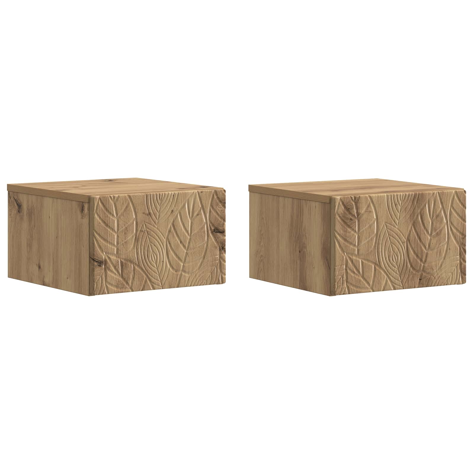 vidaXL Wandbeugel Bedkast Wit 49 x 34,5 x 20 cm Bewerkt hout