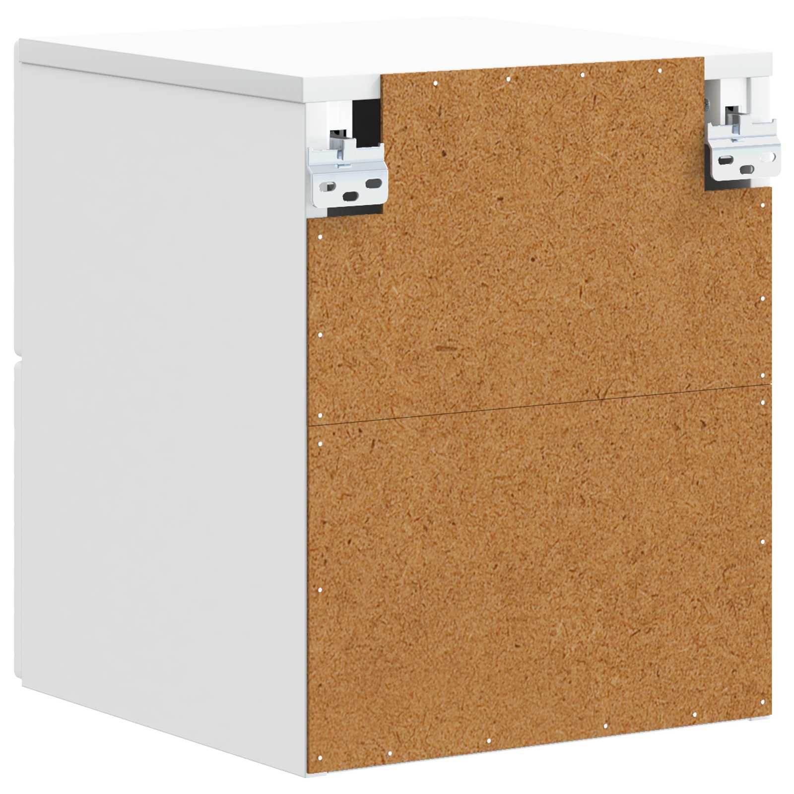 vidaXL Wandbeugel Bedkast Wit 34,5 x 33 x 40 cm Bewerkt hout