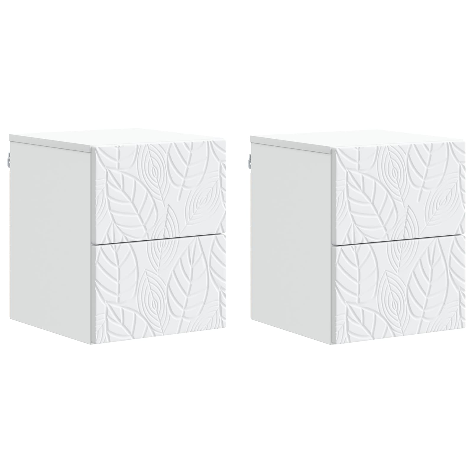 vidaXL Wandbeugel Bedkast Wit 34,5 x 33 x 40 cm Bewerkt hout
