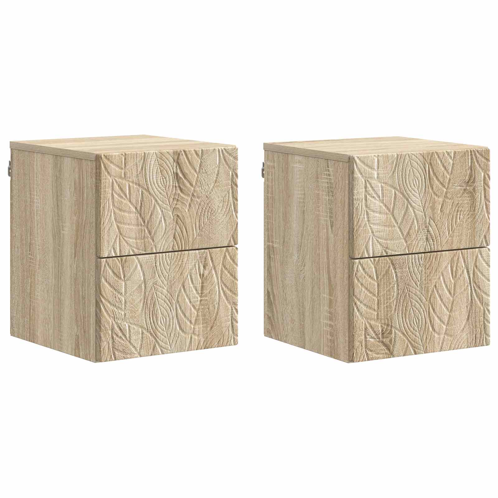 vidaXL Wandbeugel Bedkast Wit 34,5 x 33 x 40 cm Bewerkt hout