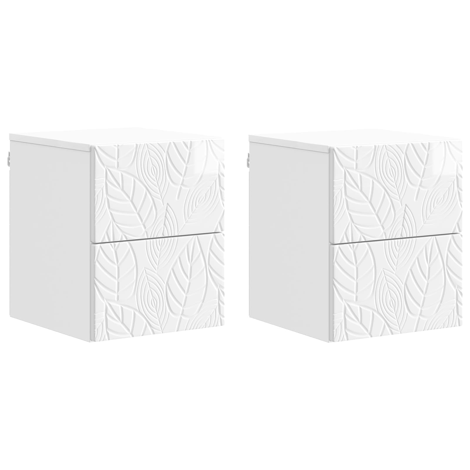 vidaXL Wandbeugel Bedkast Wit 34,5 x 33 x 40 cm Bewerkt hout