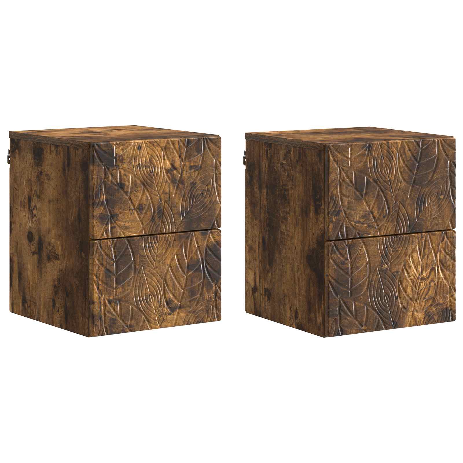 vidaXL Wandbeugel Bedkast Wit 34,5 x 33 x 40 cm Bewerkt hout