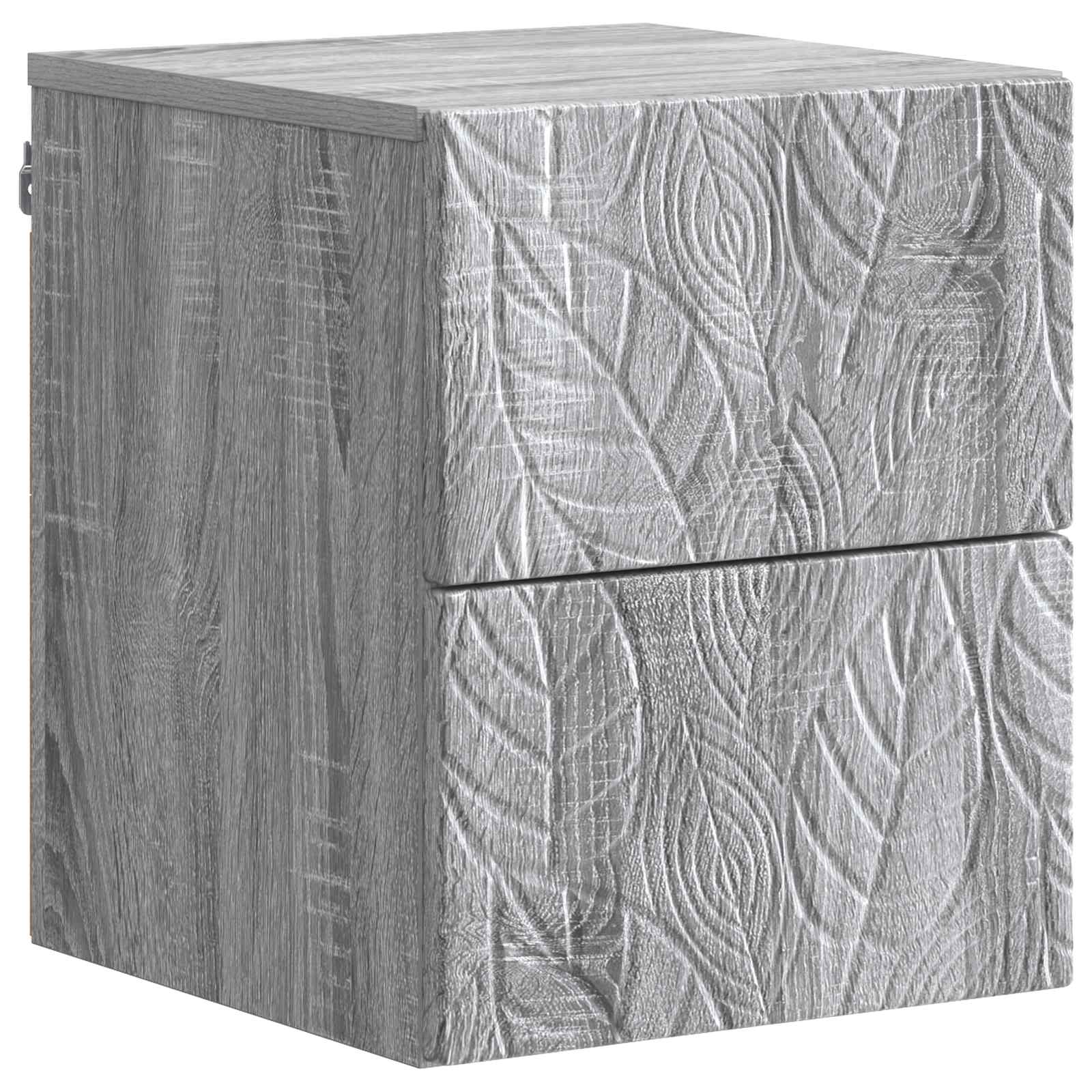 vidaXL Wandbeugel Bedkast Wit 34,5 x 33 x 40 cm Bewerkt hout