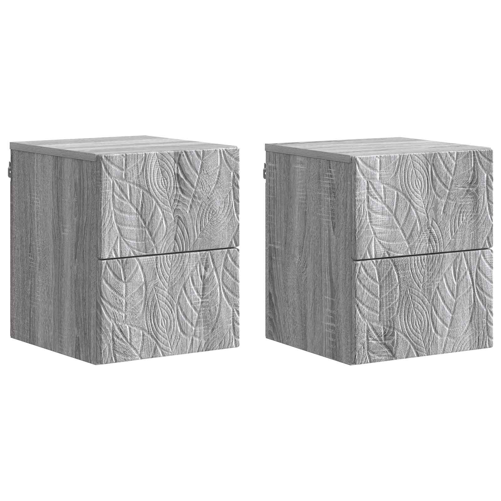 vidaXL Wandbeugel Bedkast Wit 34,5 x 33 x 40 cm Bewerkt hout