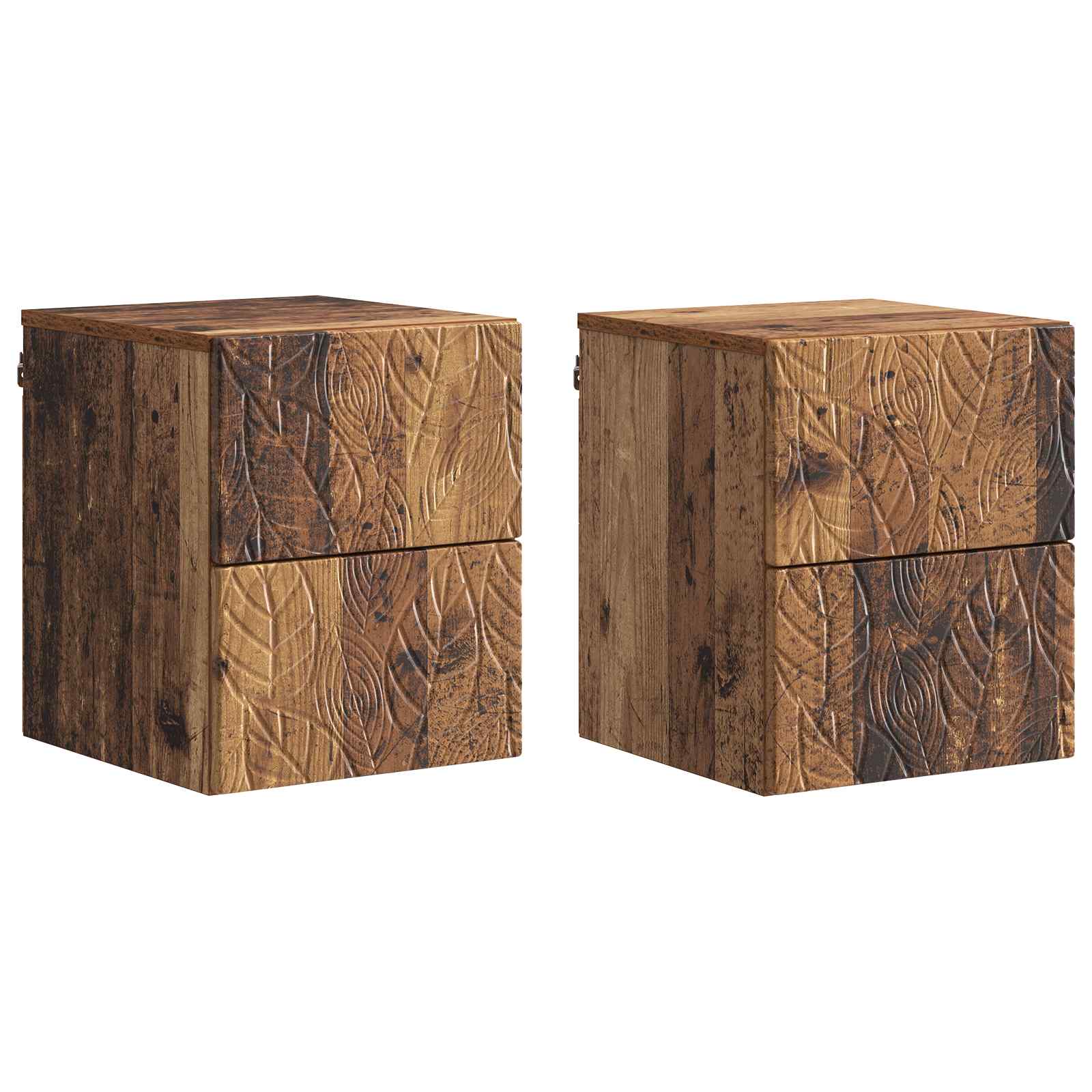 vidaXL Wandbeugel Bedkast Wit 34,5 x 33 x 40 cm Bewerkt hout