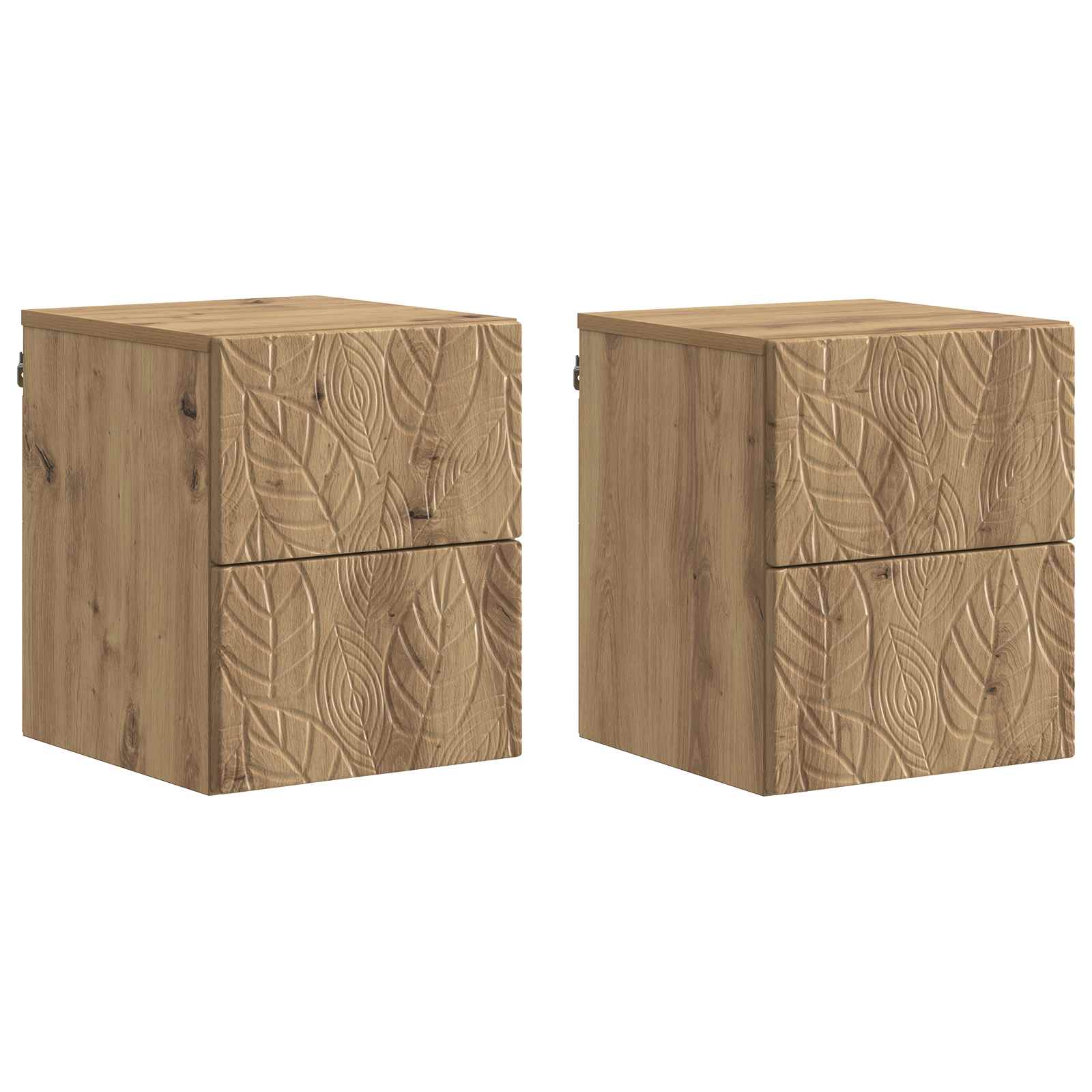 vidaXL Wandbeugel Bedkast Wit 34,5 x 33 x 40 cm Bewerkt hout