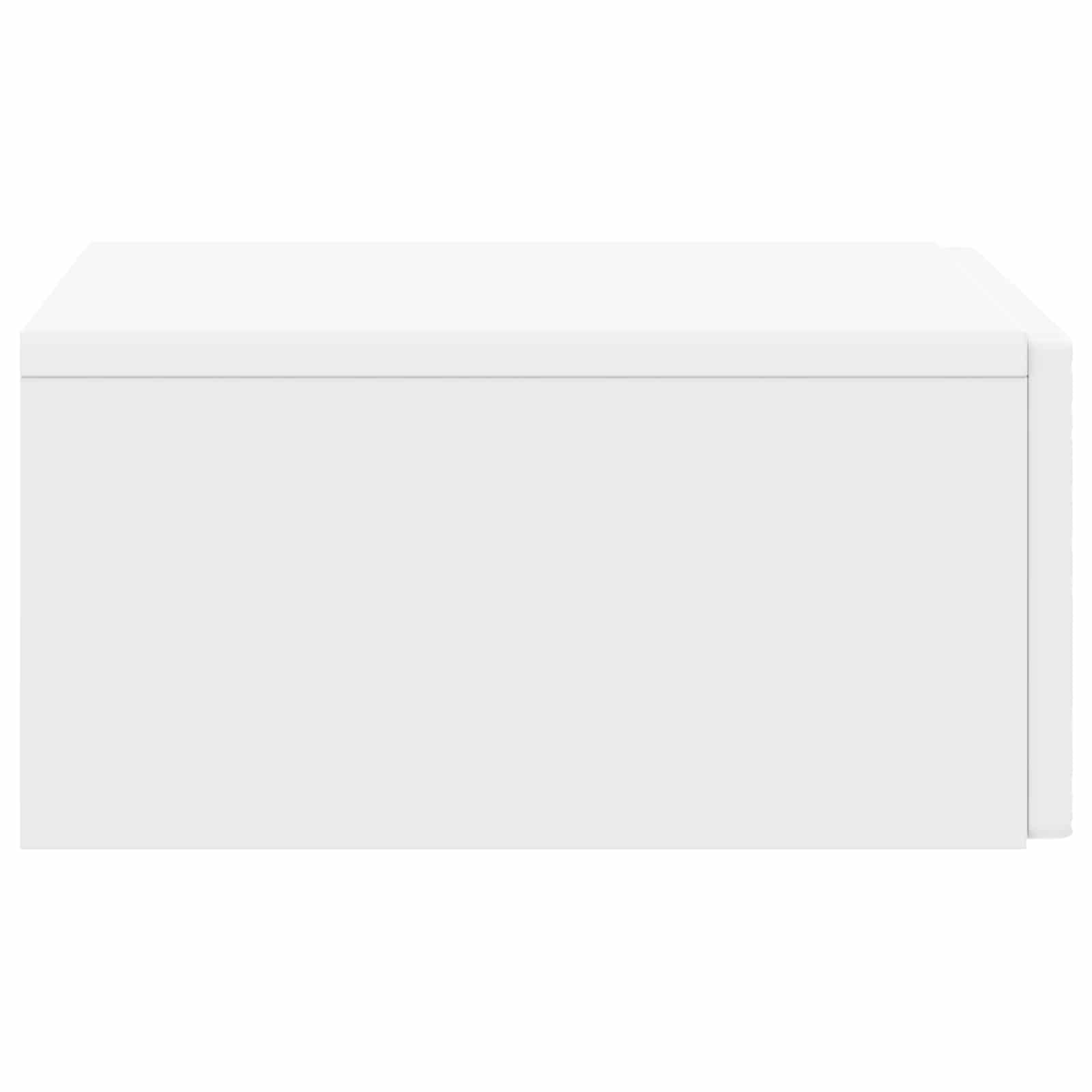 vidaXL Wandmontage Zijtafel Wit 59 x 34,5 x 17 cm Bewerkt hout