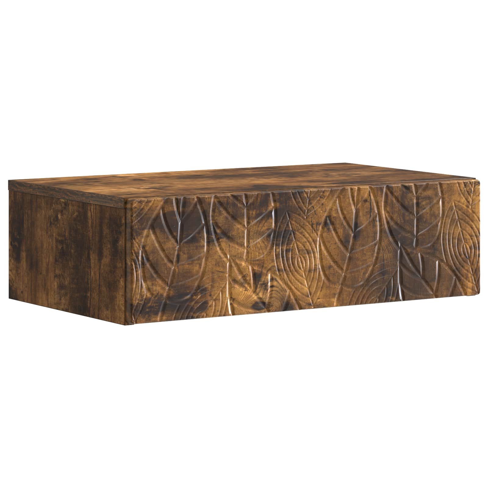 vidaXL Wandmontage Zijtafel Wit 59 x 34,5 x 17 cm Bewerkt hout
