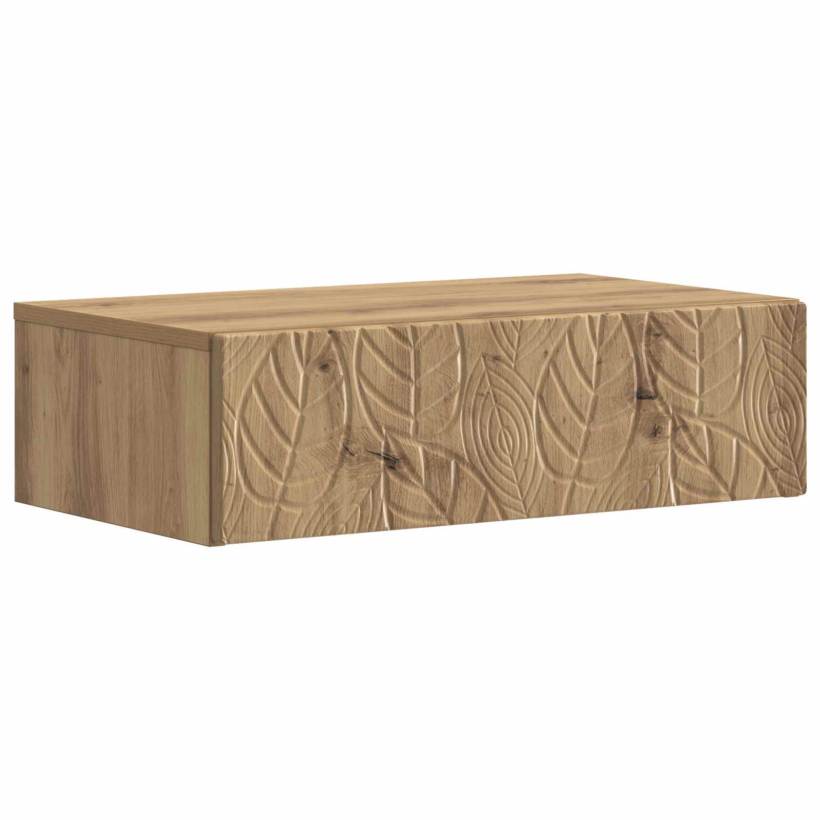 vidaXL Wandmontage Zijtafel Wit 59 x 34,5 x 17 cm Bewerkt hout