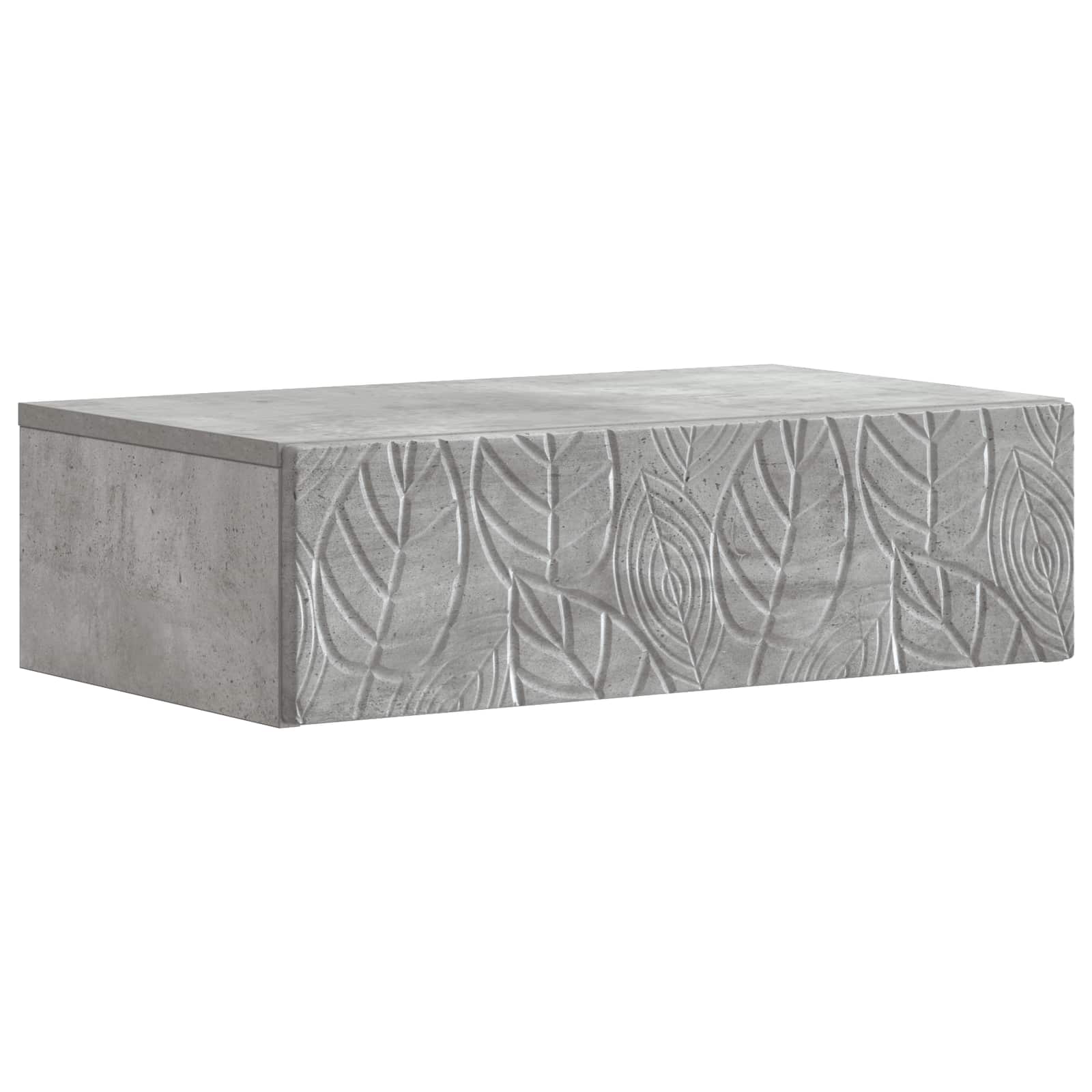 vidaXL Wandmontage Zijtafel Wit 59 x 34,5 x 17 cm Bewerkt hout