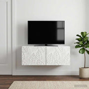 vidaXL Wandbeugel TV-kast 59,5 x 41 x 30 cm Wit Bewerkt hout