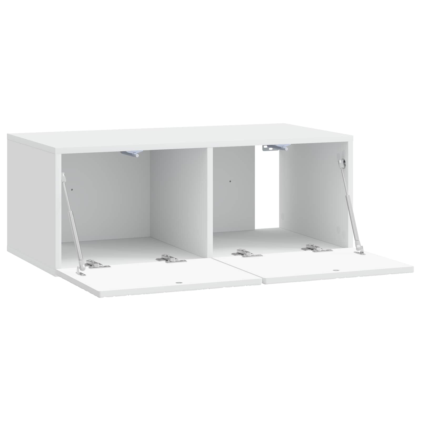 vidaXL Wandbeugel TV-kast 59,5 x 41 x 30 cm Wit Bewerkt hout