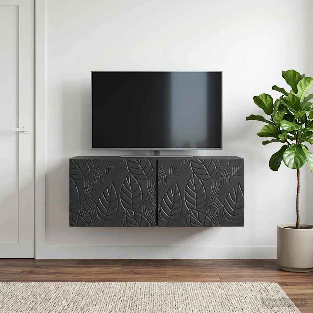 vidaXL Wandbeugel TV-kast 59,5 x 41 x 30 cm Wit Bewerkt hout