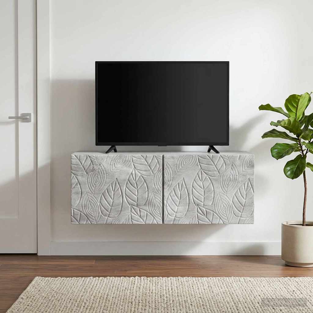 vidaXL Wandbeugel TV-kast 59,5 x 41 x 30 cm Wit Bewerkt hout