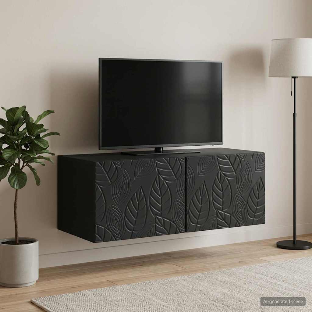 vidaXL Wandbeugel TV-kast 59,5 x 41 x 30 cm Wit Bewerkt hout