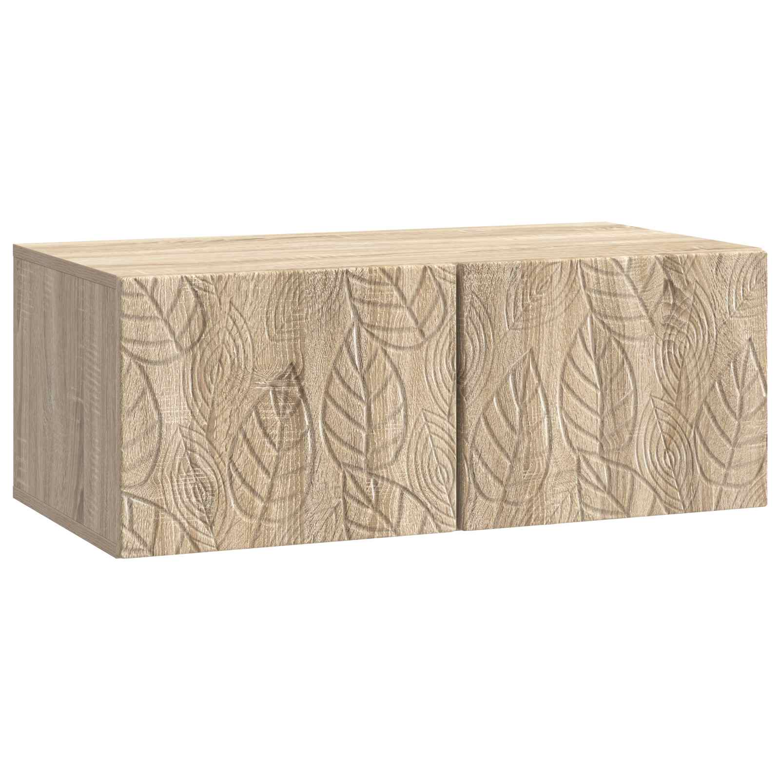 vidaXL Wandbeugel TV-kast 59,5 x 41 x 30 cm Wit Bewerkt hout
