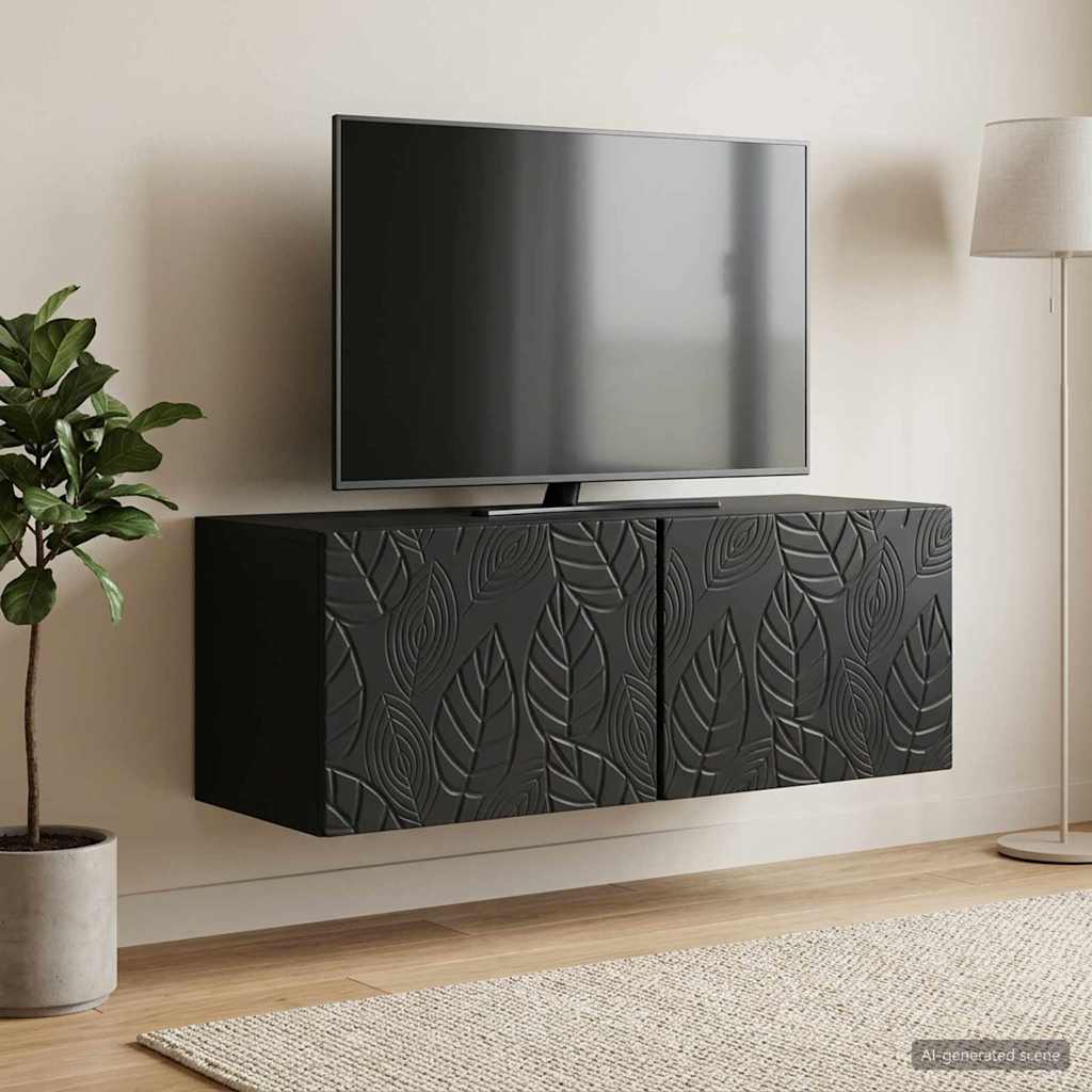 vidaXL Wandbeugel TV-kast 59,5 x 41 x 30 cm Wit Bewerkt hout