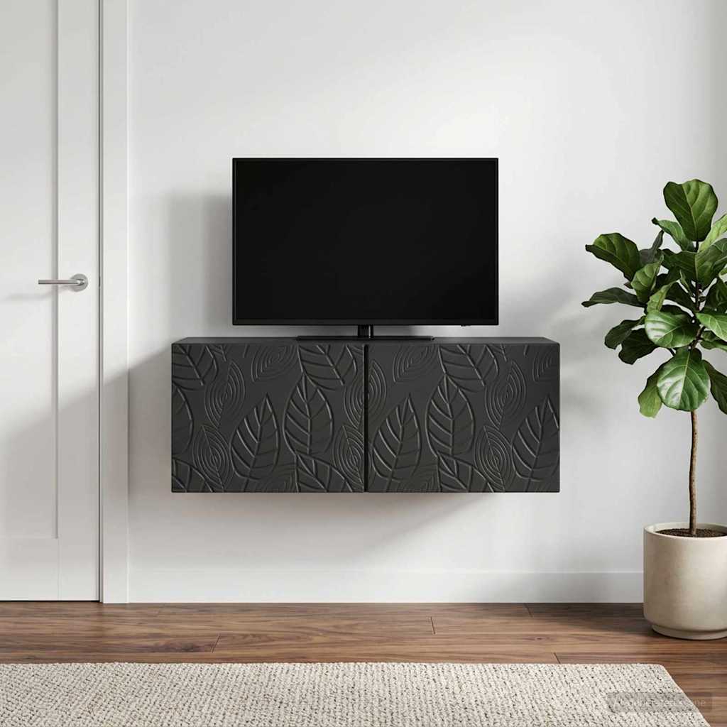 vidaXL Wandbeugel TV-kast 59,5 x 41 x 30 cm Wit Bewerkt hout