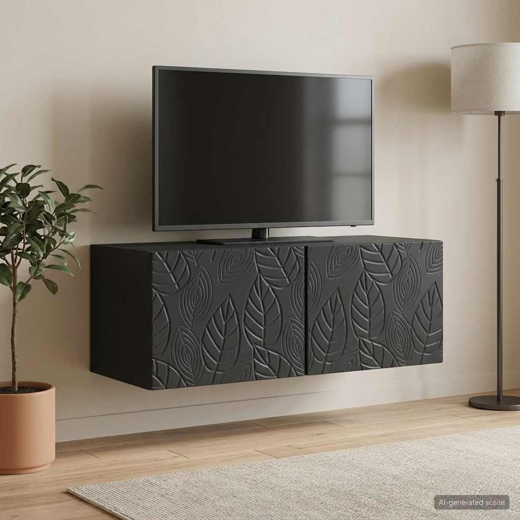 vidaXL Wandbeugel TV-kast 59,5 x 41 x 30 cm Wit Bewerkt hout