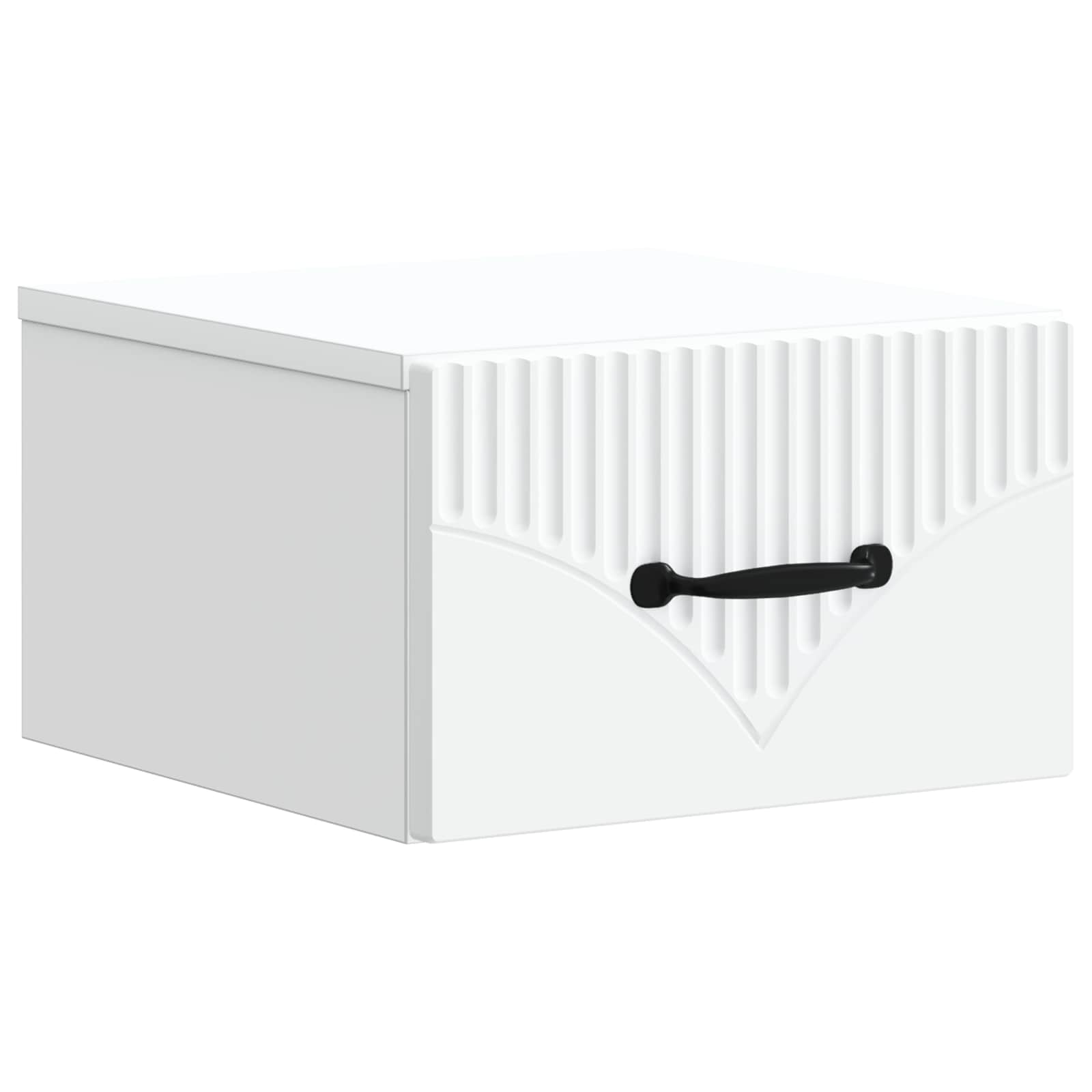 vidaXL Wandbeugel Bedkast 2 pcs Wit 34,5 x 33 x 20 cm Bewerkt hout