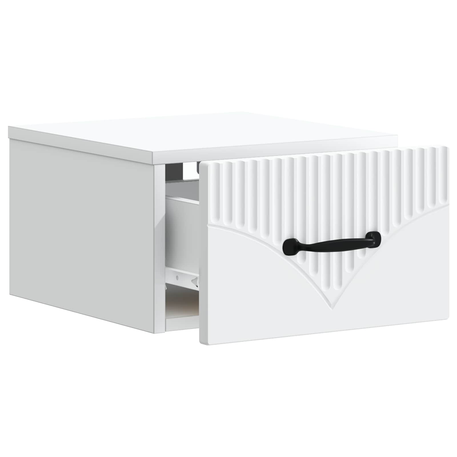 vidaXL Wandbeugel Bedkast 2 pcs Wit 34,5 x 33 x 20 cm Bewerkt hout