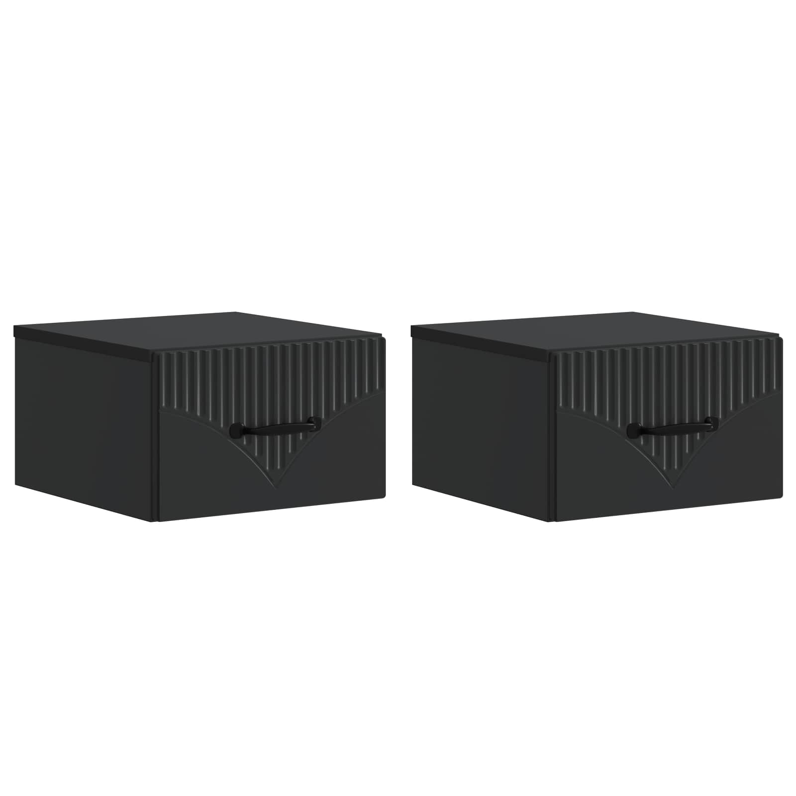 vidaXL Wandbeugel Bedkast 2 pcs Wit 34,5 x 33 x 20 cm Bewerkt hout