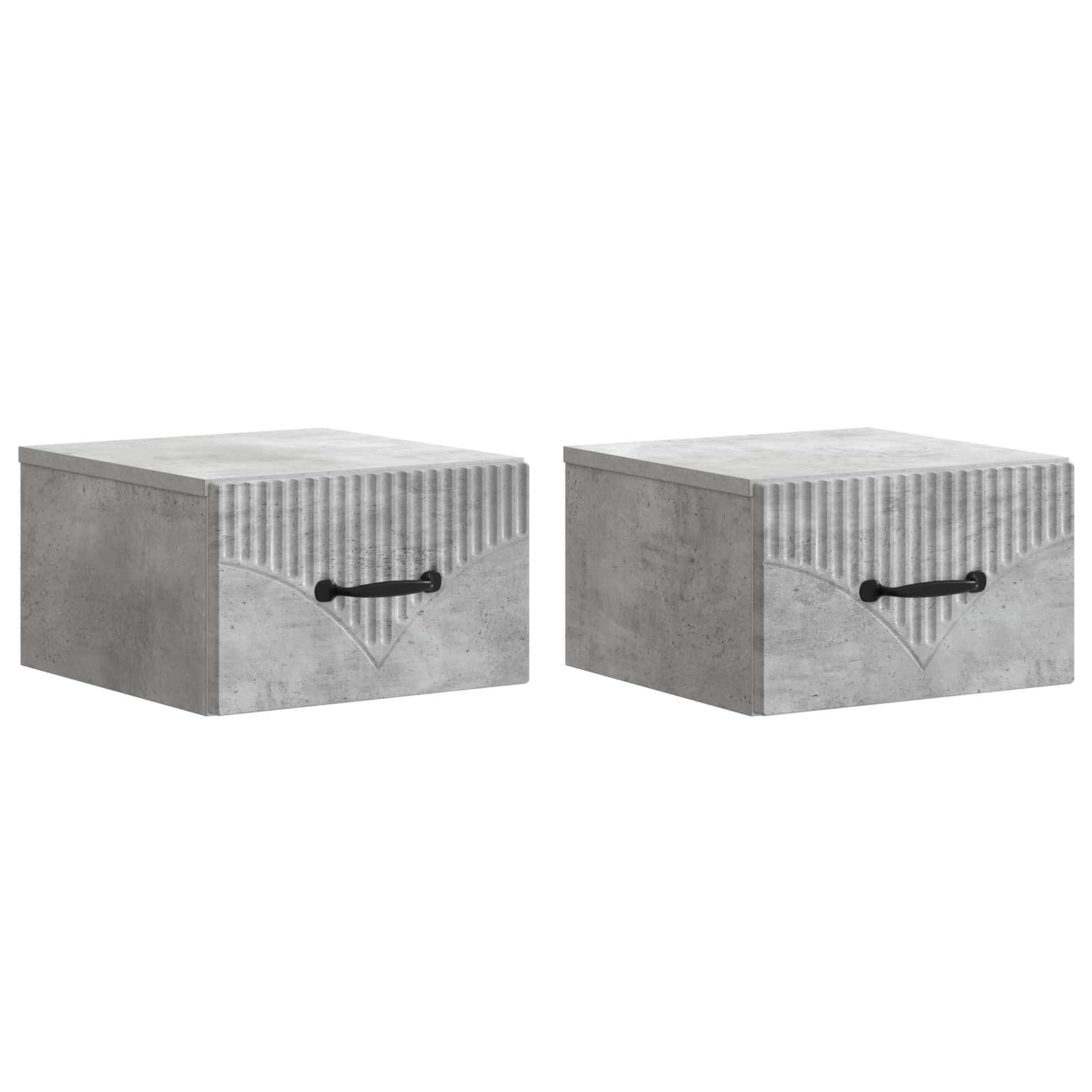 vidaXL Wandbeugel Bedkast 2 pcs Wit 34,5 x 33 x 20 cm Bewerkt hout