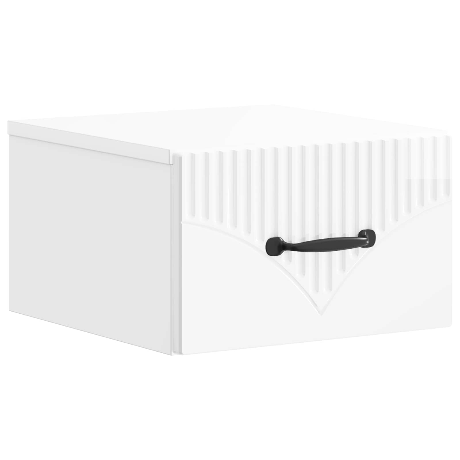 vidaXL Wandbeugel Bedkast 2 pcs Wit 34,5 x 33 x 20 cm Bewerkt hout