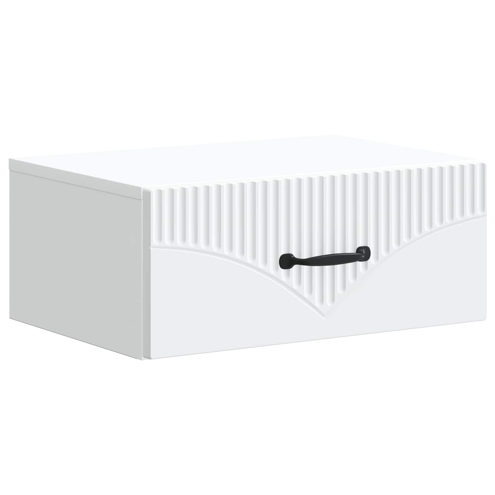 vidaXL Wandbeugel Bedkast 2 pcs Wit 49 x 34,5 x 20 cm Bewerkt hout