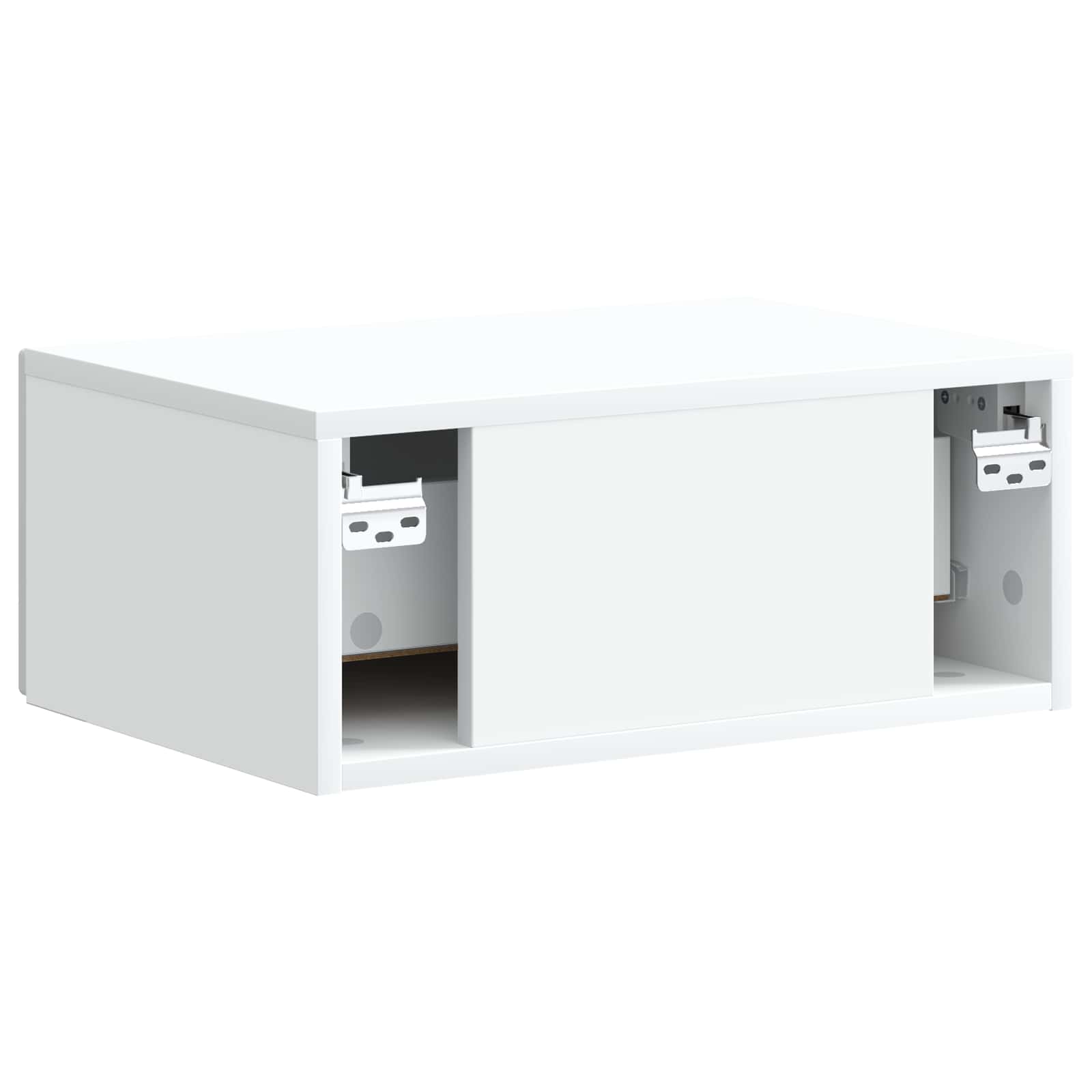 vidaXL Wandbeugel Bedkast 2 pcs Wit 49 x 34,5 x 20 cm Bewerkt hout