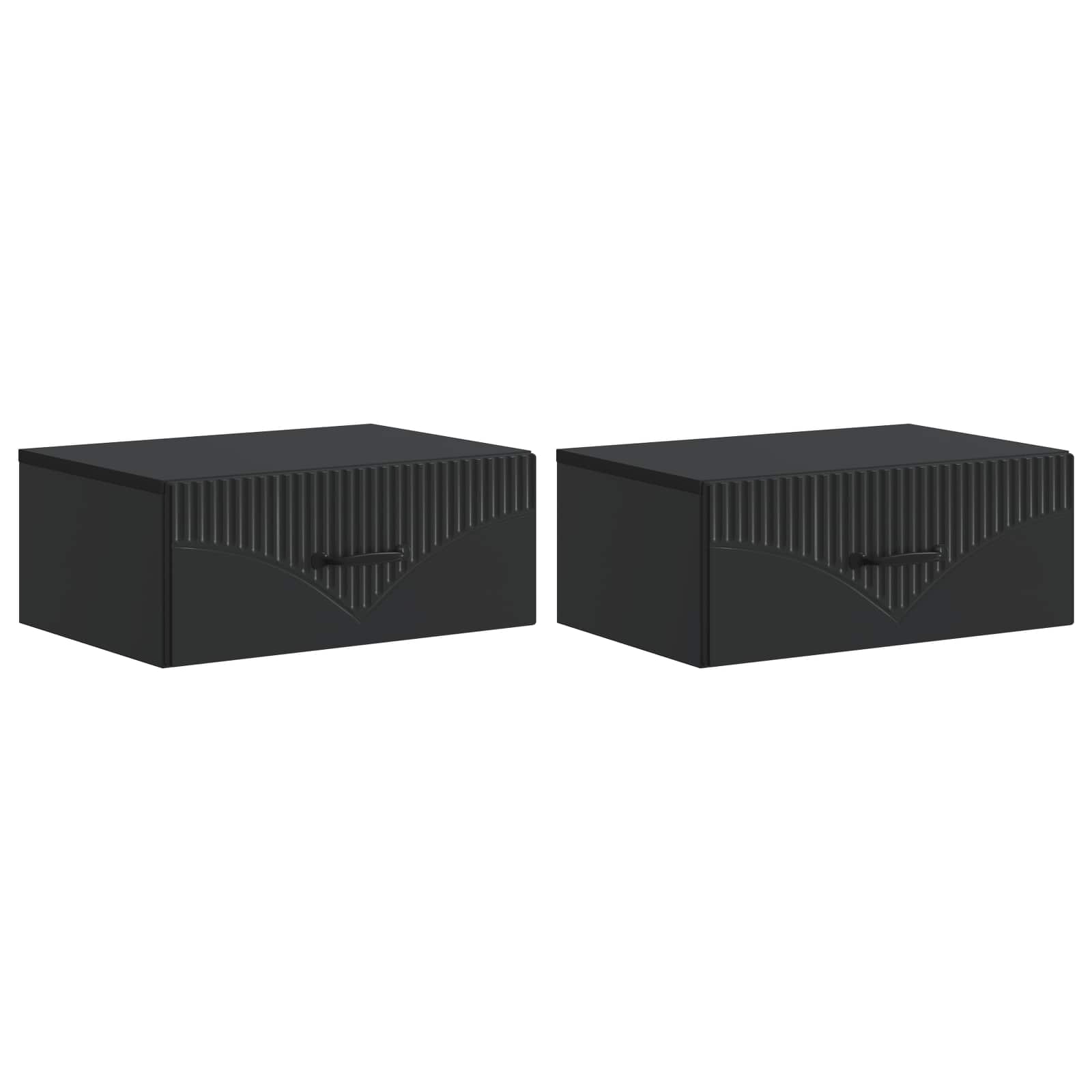 vidaXL Wandbeugel Bedkast 2 pcs Wit 49 x 34,5 x 20 cm Bewerkt hout
