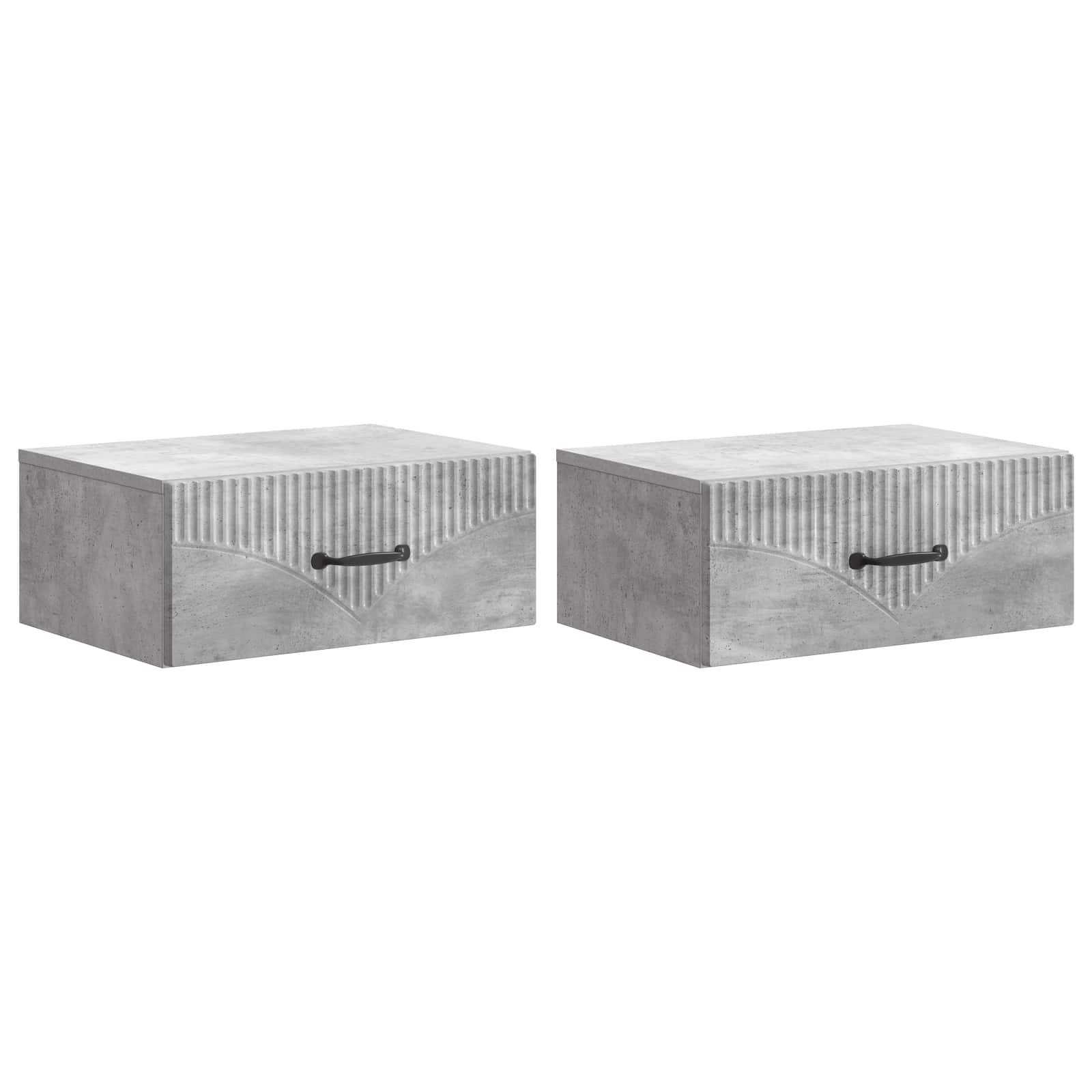 vidaXL Wandbeugel Bedkast 2 pcs Wit 49 x 34,5 x 20 cm Bewerkt hout