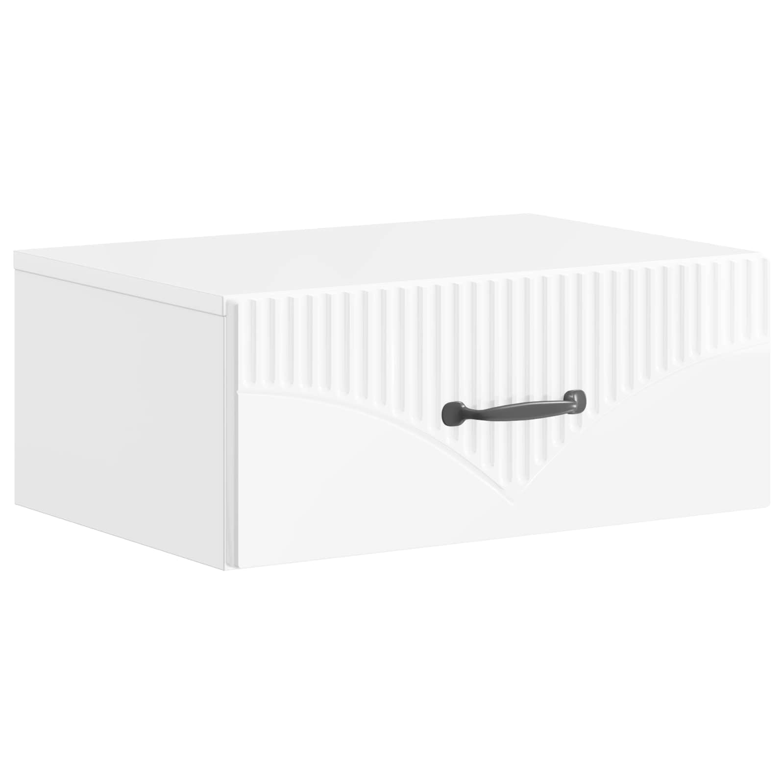 vidaXL Wandbeugel Bedkast 2 pcs Wit 49 x 34,5 x 20 cm Bewerkt hout