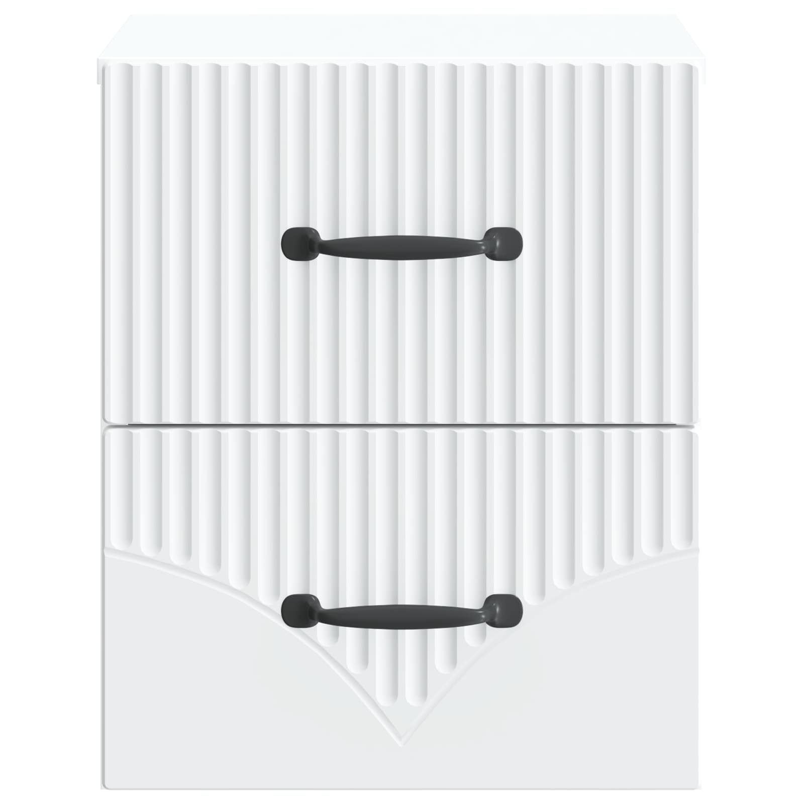 vidaXL Wandbeugel Bedkast 2 pcs Wit 34,5 x 33 x 40 cm Bewerkt hout