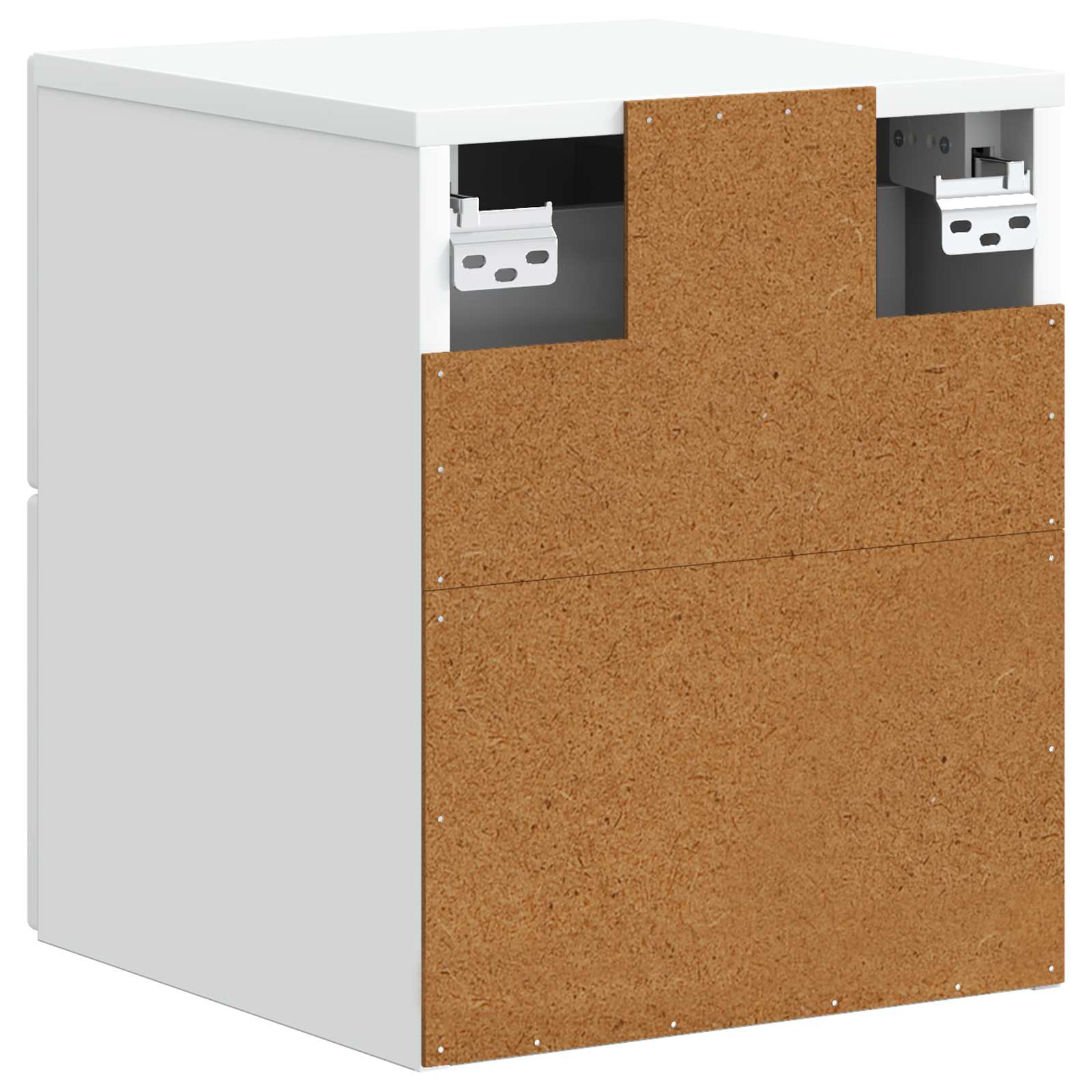 vidaXL Wandbeugel Bedkast 2 pcs Wit 34,5 x 33 x 40 cm Bewerkt hout