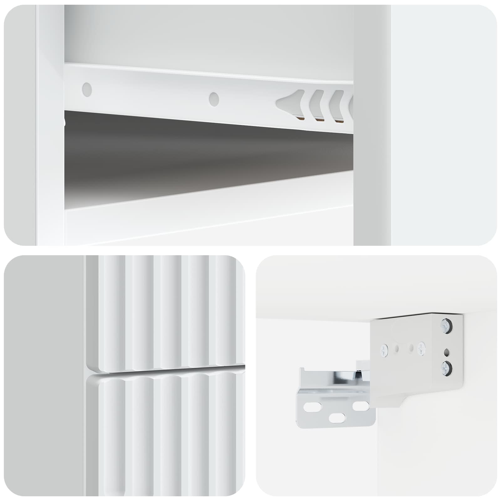 vidaXL Wandbeugel Bedkast 2 pcs Wit 34,5 x 33 x 40 cm Bewerkt hout