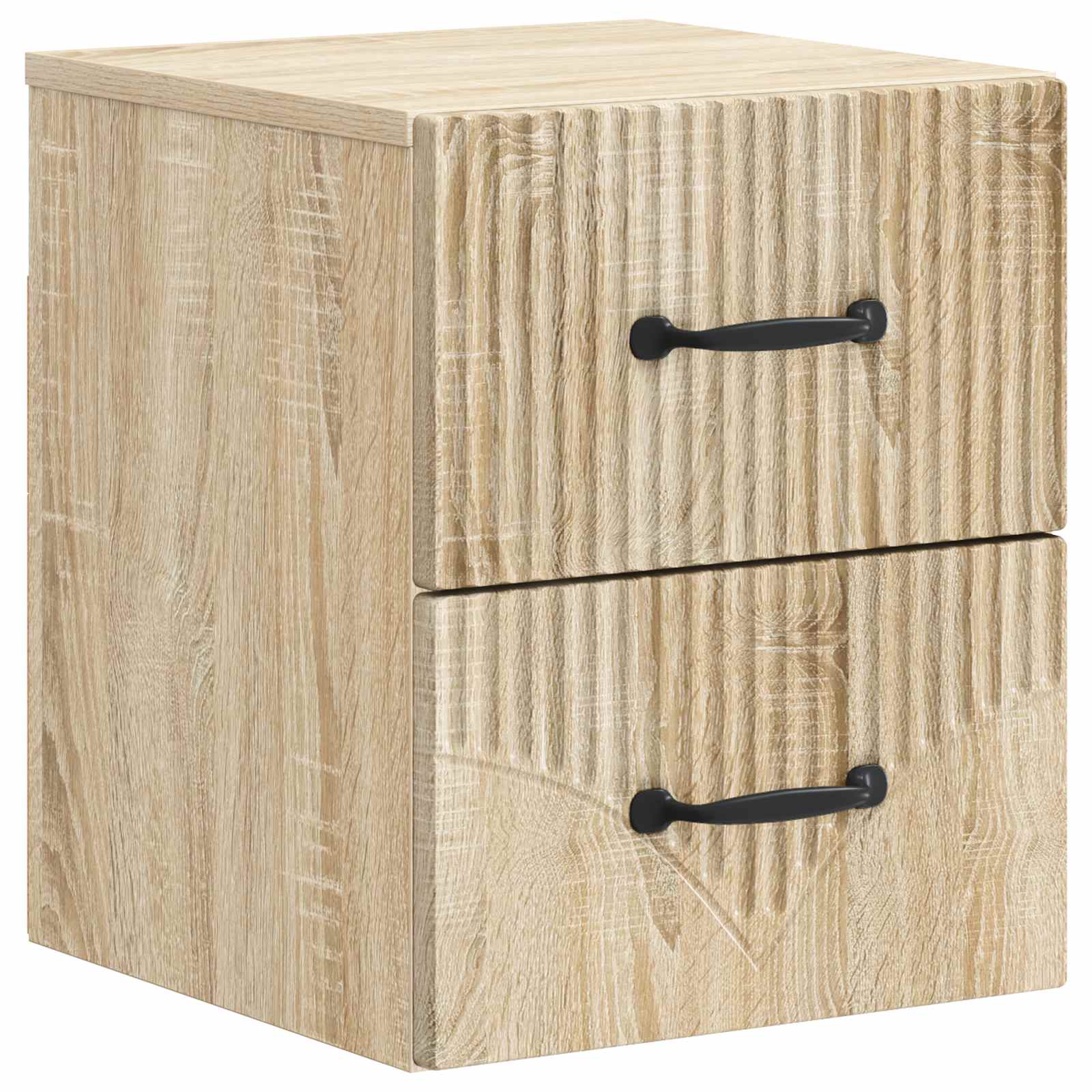 vidaXL Wandbeugel Bedkast 2 pcs Wit 34,5 x 33 x 40 cm Bewerkt hout