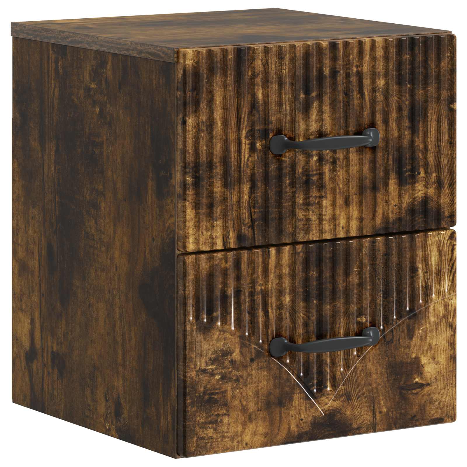 vidaXL Wandbeugel Bedkast 2 pcs Wit 34,5 x 33 x 40 cm Bewerkt hout
