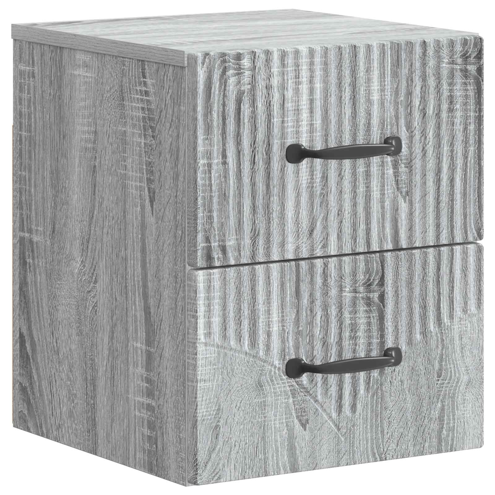 vidaXL Wandbeugel Bedkast 2 pcs Wit 34,5 x 33 x 40 cm Bewerkt hout