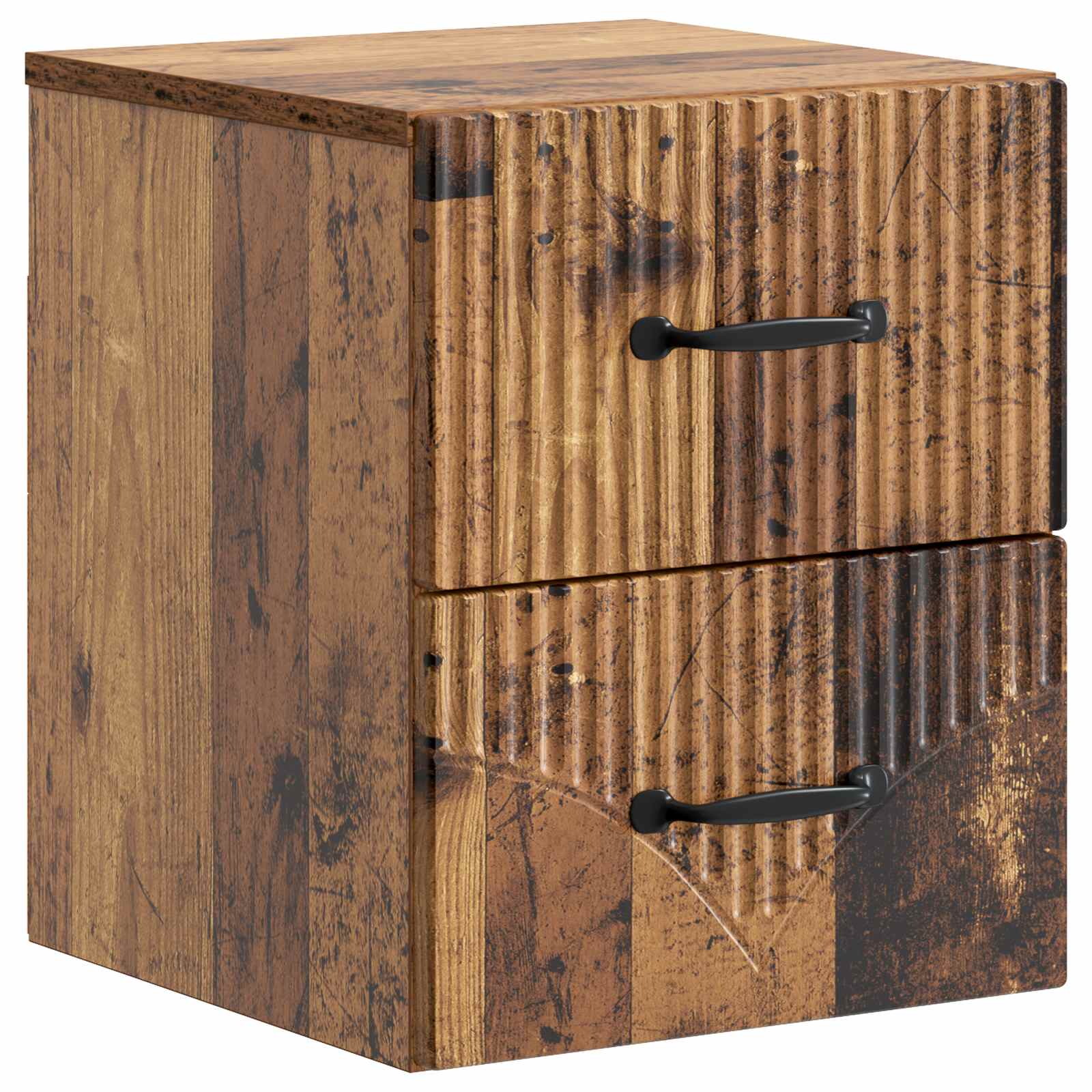 vidaXL Wandbeugel Bedkast 2 pcs Wit 34,5 x 33 x 40 cm Bewerkt hout