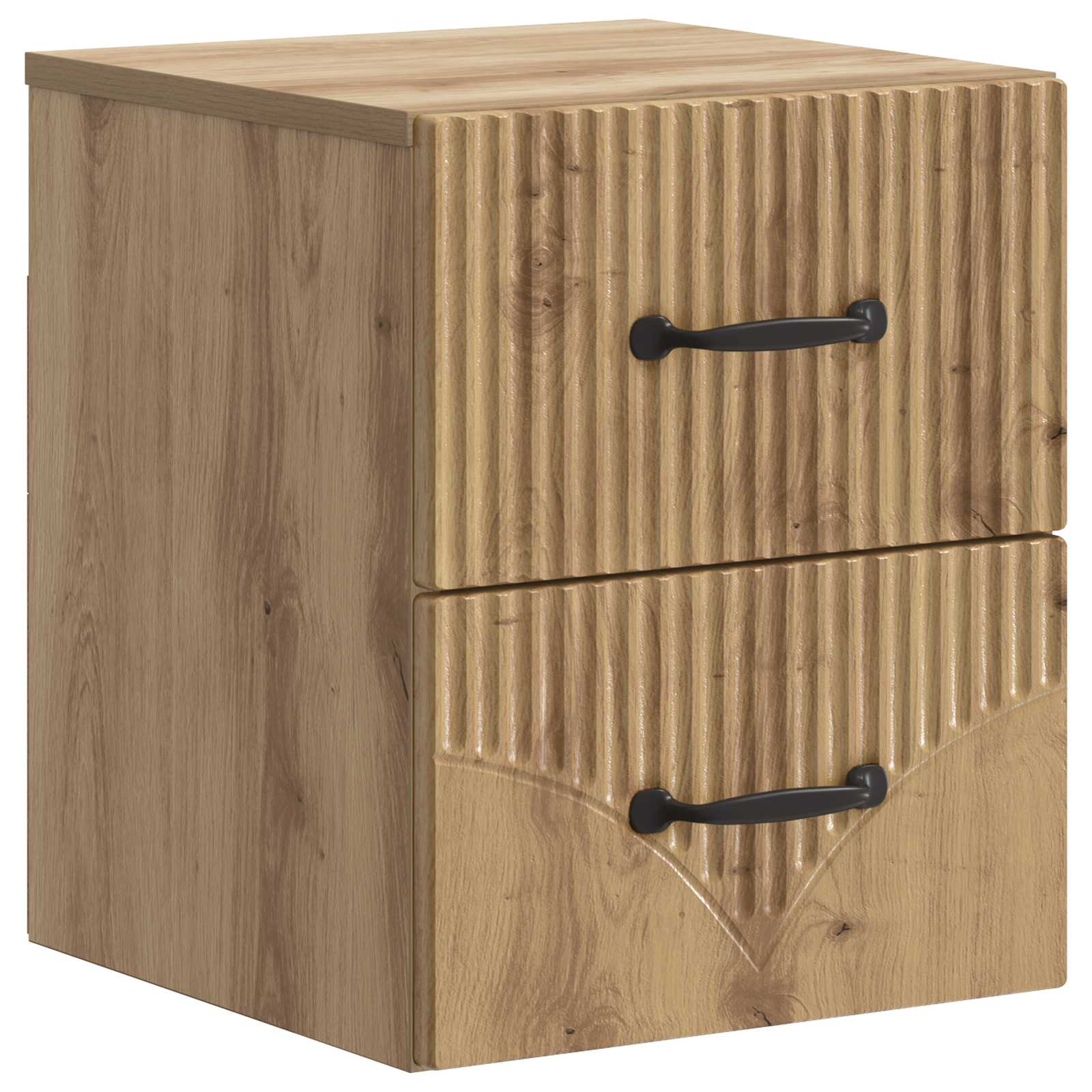 vidaXL Wandbeugel Bedkast 2 pcs Wit 34,5 x 33 x 40 cm Bewerkt hout