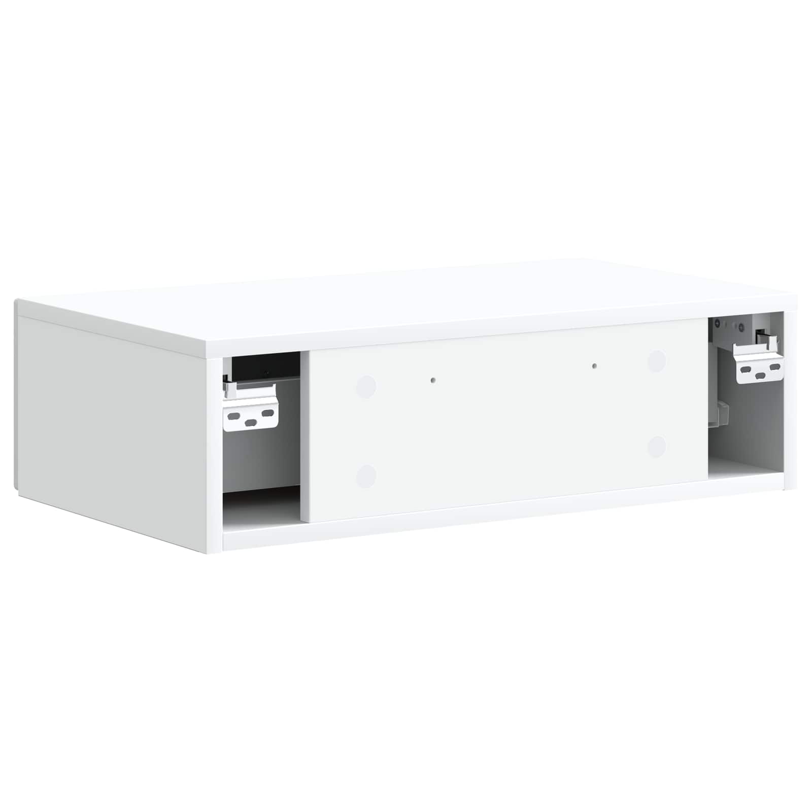 vidaXL Wandmontage Zijtafel Zwart 59 x 34,5 x 17 cm Bewerkt hout