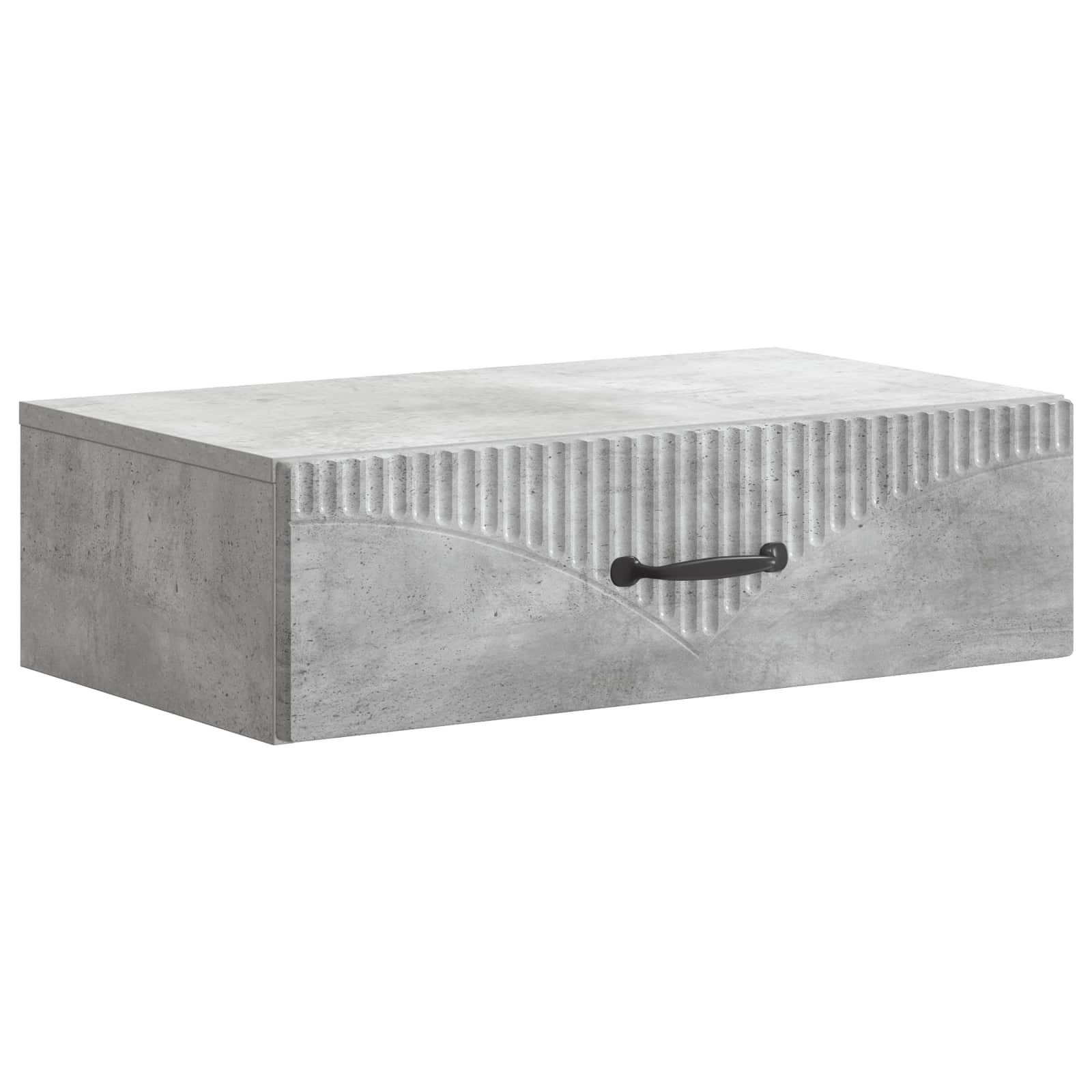 vidaXL Wandmontage Zijtafel Zwart 59 x 34,5 x 17 cm Bewerkt hout